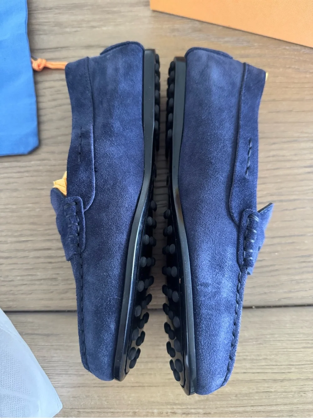 Kids Navy Suede Penny Loafers - Tod’s size 34
